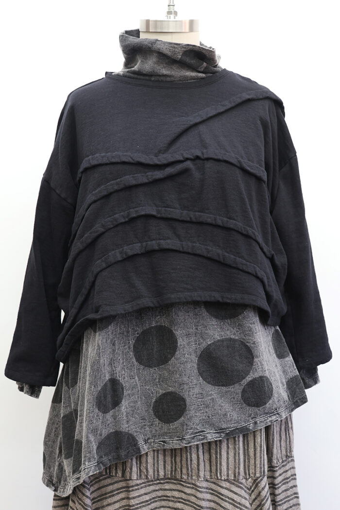 Crop Creased Sweatshirt Long Sleeve - Image 2