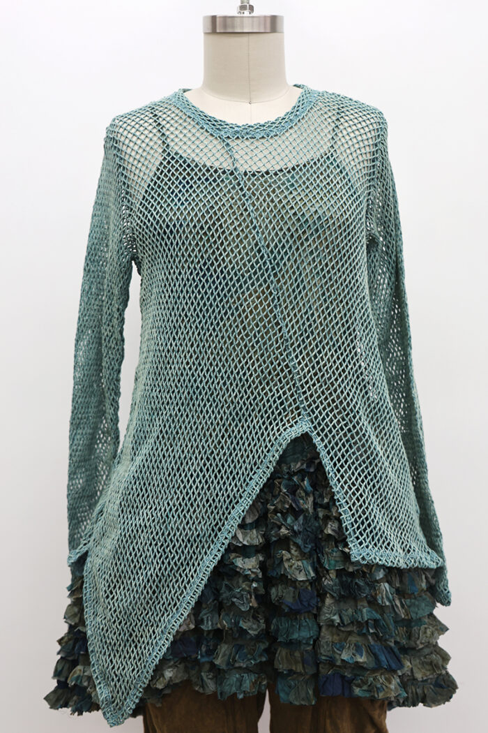 Crop Open Weave Kite Shirt - Image 2