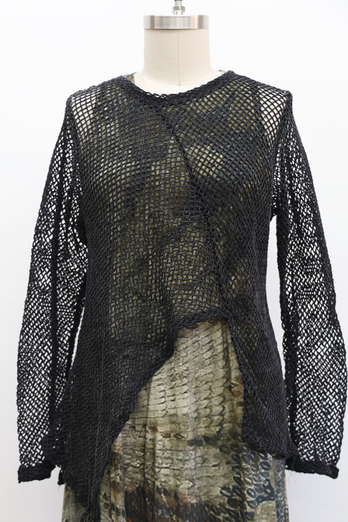 Crop Open Weave Kite Shirt - Image 2