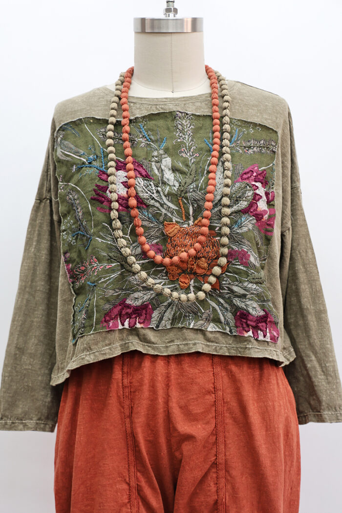 Crop Protea T-Shirt Long Sleeve