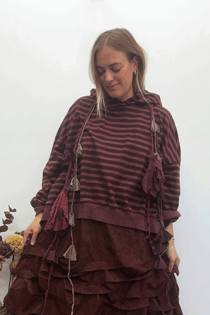 Bode Cropped Hoodie